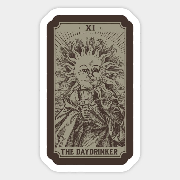 The Daydrinker Tarot Card Sticker by Pufahl